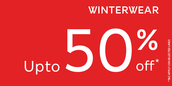 Up to 50% Winterwear