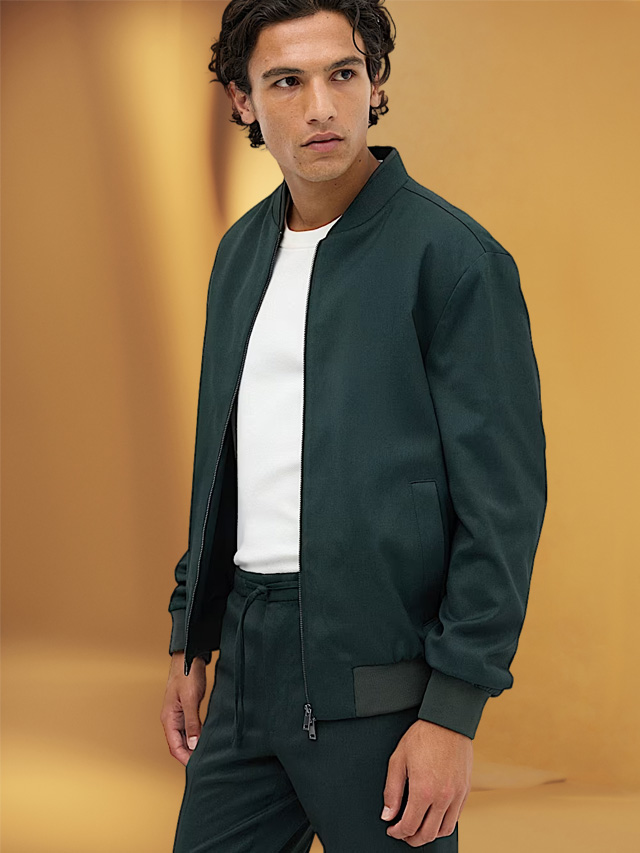 Zip-Up Bomber Jacket