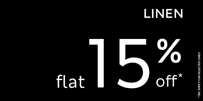 Flat 15% Off Linen
