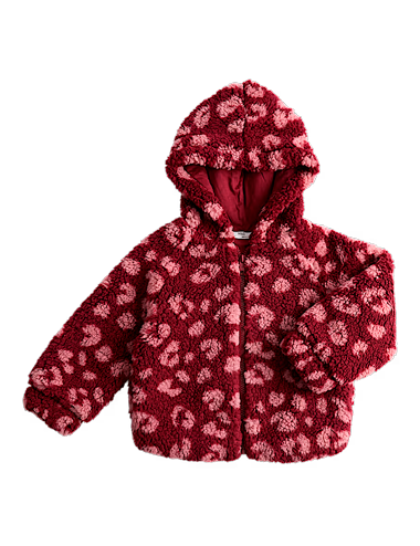 Animal Print Borg Jacket 2-10 Yrs
