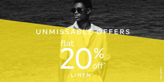 Flat 20% Off Linen