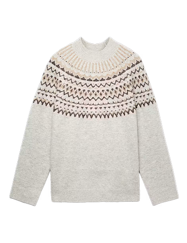 Fairisle Funnel Neck Christmas Jumper