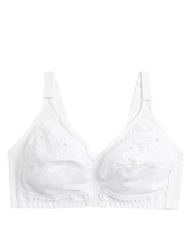 Total Support Embroidered Full Cup Bra C-H