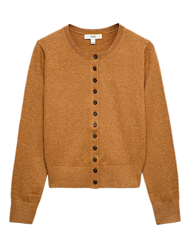 Air-Yarn Crew Neck Cardigan