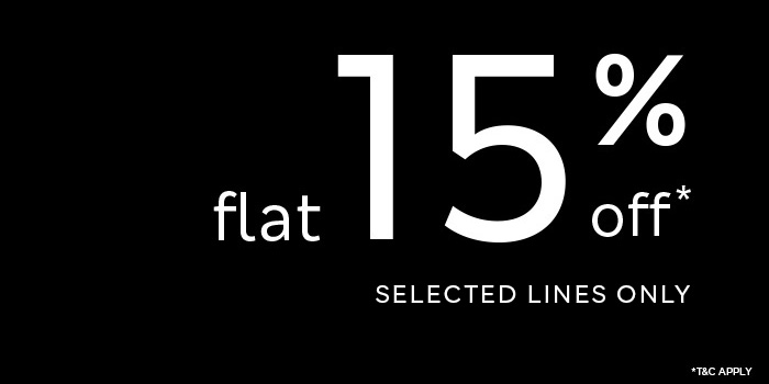 Flat 15% Off