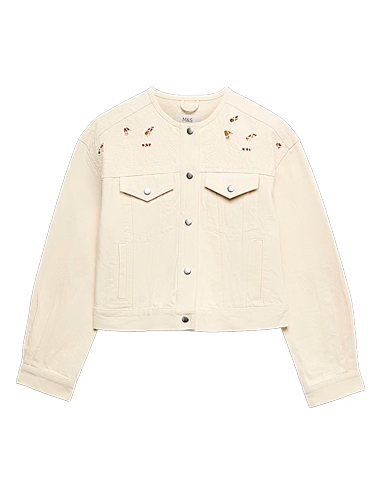 Cutwork Denim Trucker Jacket