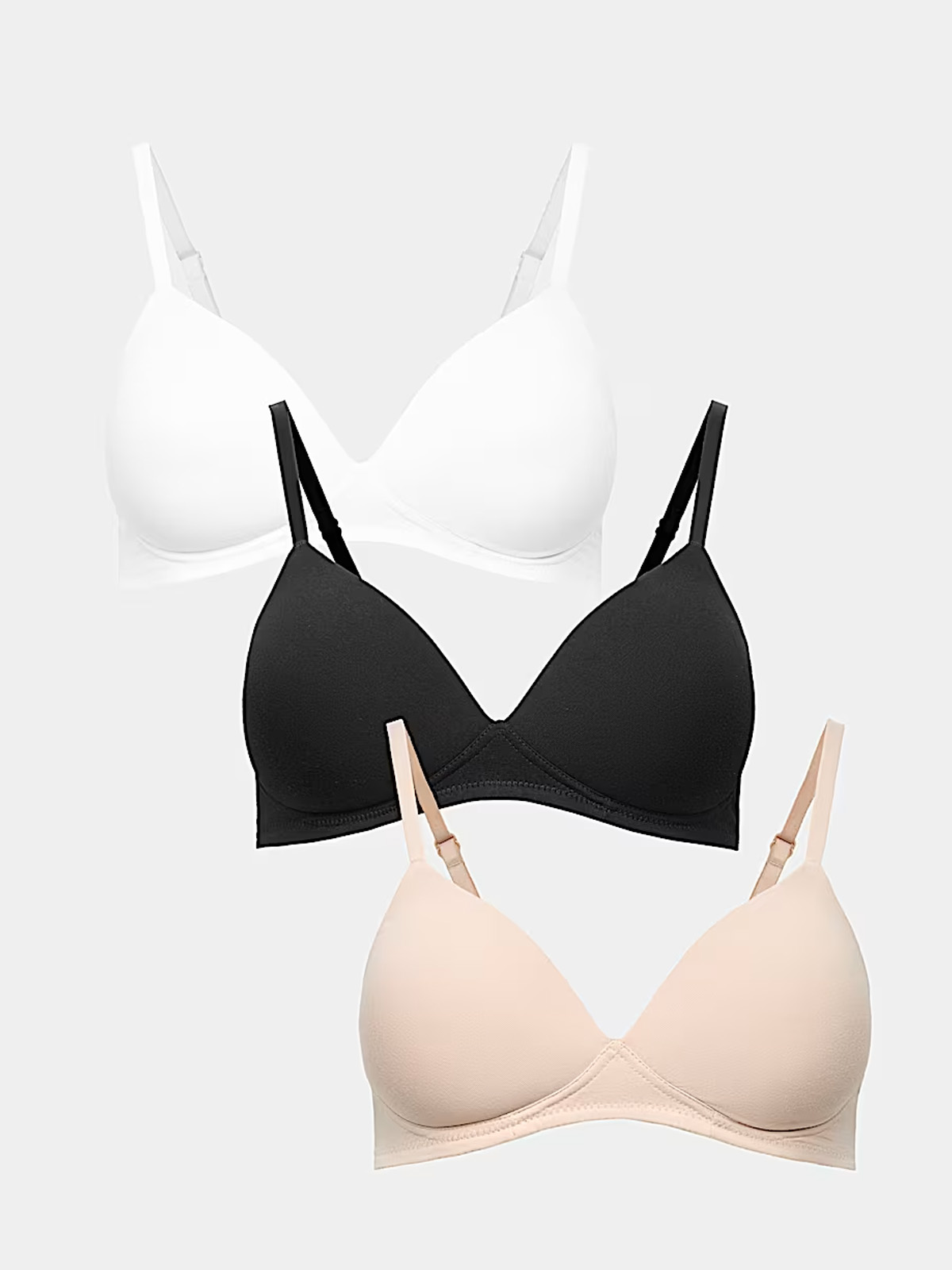 3pk Non Wired T-Shirt Bras A-E