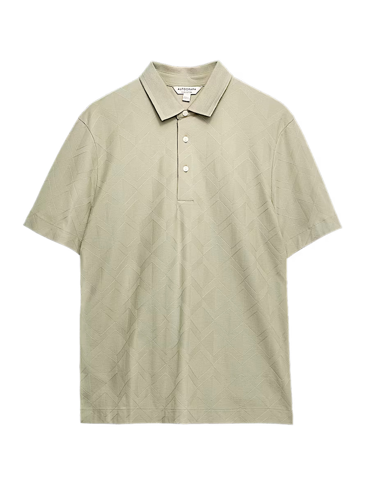 Pure Cotton Textured Polo Shirt