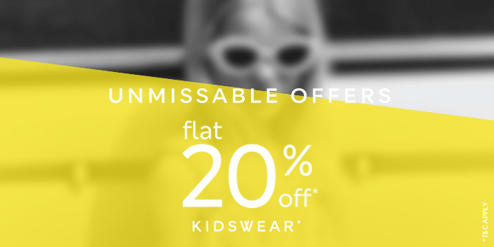Flat 20% Off Kidswear