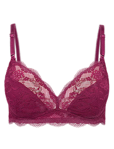 Jasmine Lace Non Wired Maternity Nursing Bra B-H