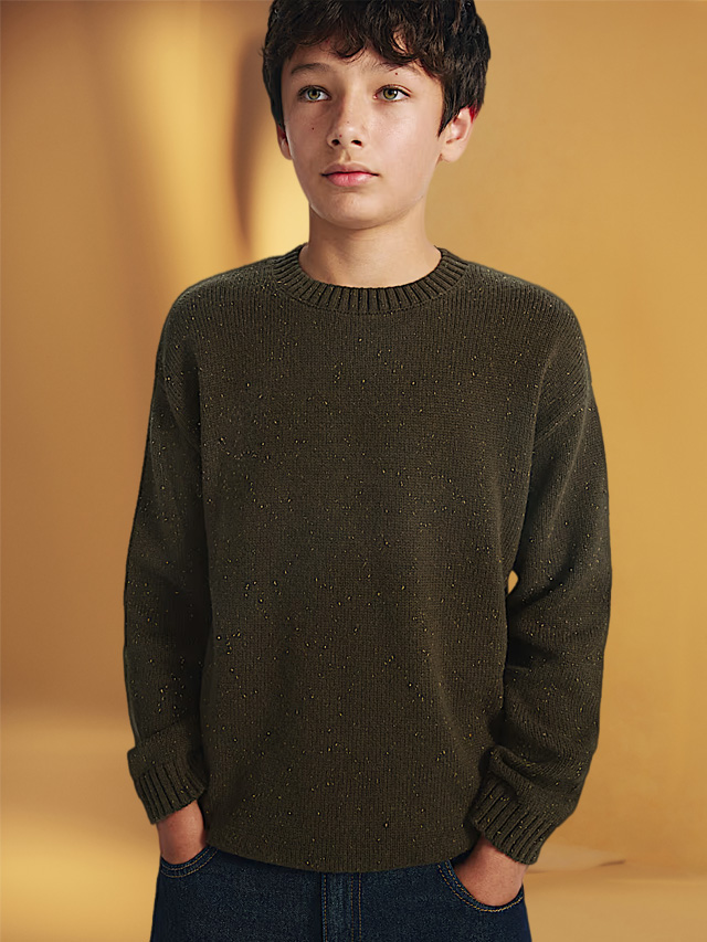 Cotton Rich Knitted Jumper with Wool 6-16 Yrs