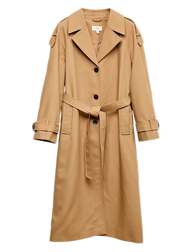 Cotton Rich Belted Longline Trench Coat