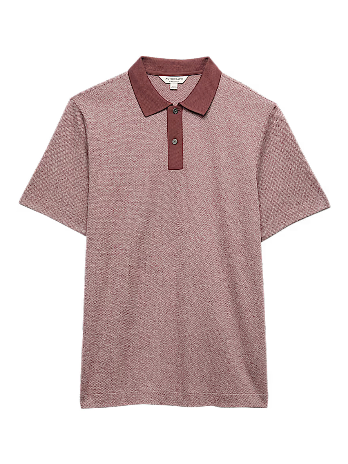 Pure Cotton Textured Polo Shirt